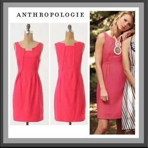 Anthropologie Eden + Esyllte Pleats and Panels Dress in Pink Size 4